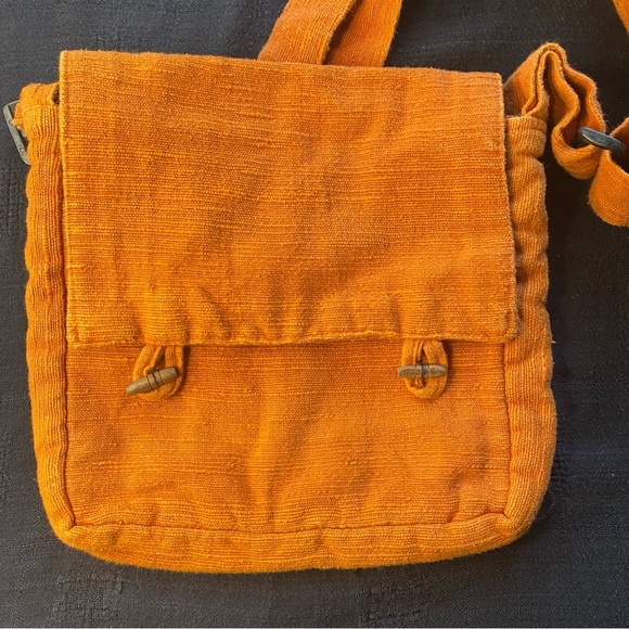 Y2K 100% Cotton made in India’s Burnt Orange crossbody Bag! Bohemian Hippie. New - Picture 14 of 14
